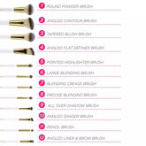 BH Cosmetics - Pink Studded Elegance - 12 Piece Brush Set with a Brush Stand